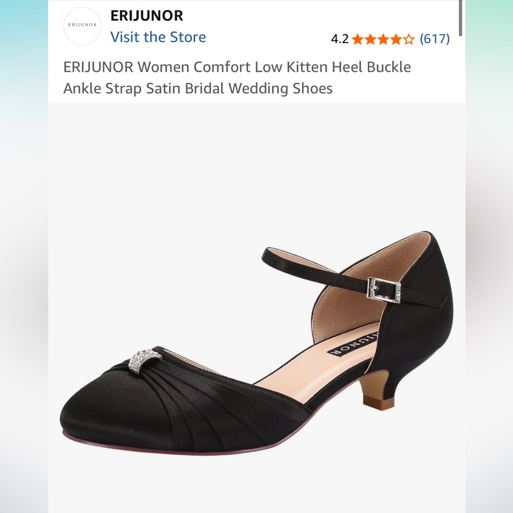 Women’s comfort low kitten heel evening shoe